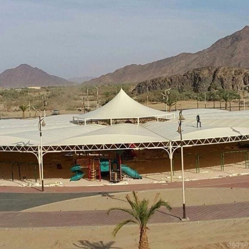   مظلات راقية للفلل والحدائق – قماش PVC ضد الشمس والمطر